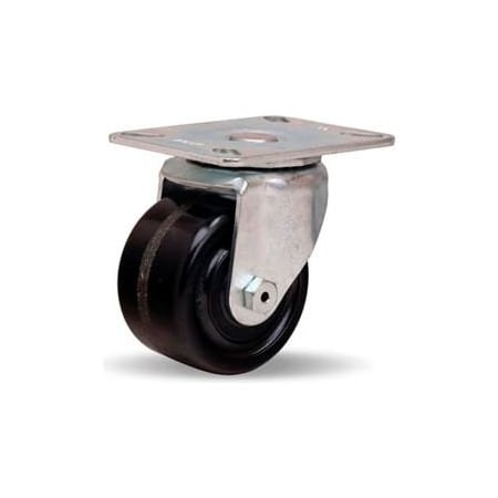 Hamilton Casters Hamilton Hi-Lo Light Duty Swivel 3 x 1-3/4 Plastex Roller 400 Lb. Caster S-HL-3P